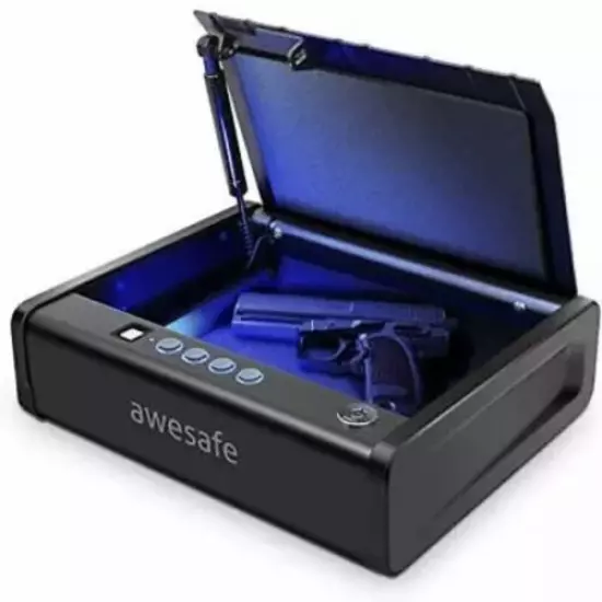 Awesafe Quick Access Biometric Pistol Safe. 