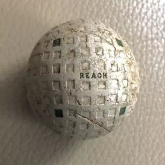 Vintage REACH EAGLE SQUARE MESH GOLF BALL w/ Green Markings: 193O's Era USA