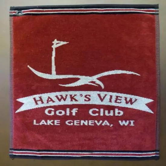 HAWK'S VIEW GOLF CLUB Lake Geneva WI Caddy Golf Towel