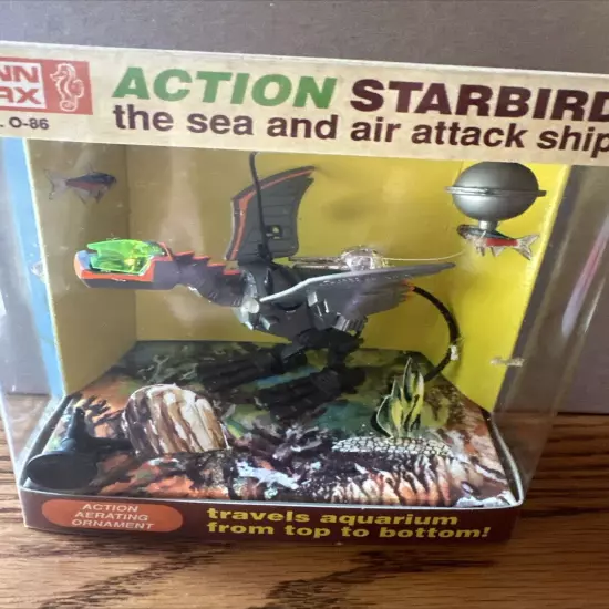 Vintage Penn Plax Aerated Aquarium Action “Starbird” The Sea And Air Attack Ship