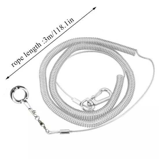 3M Leash Parrot Flying Training Rope Bird Harness For Macaw With Leg Ring │