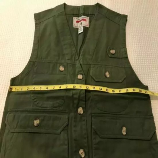 Red Ridge Mountain Outfitters Mens Green Button Front Vest Size S