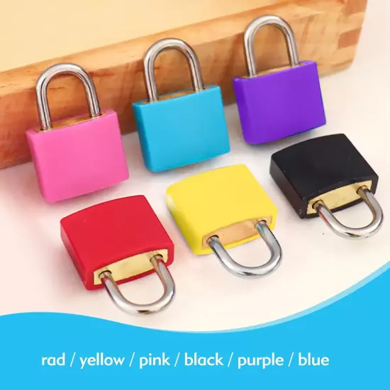 6 Pcs Luggage Locks with Keys Suitcase Locks Mini Lock Metal Paddlock FREE SHIPS