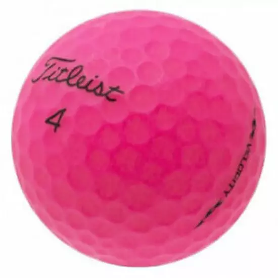 24 Golf Balls- Titleist Velocity Matte Pink - AAAAA