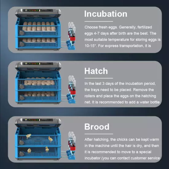 256 Chicken Eggs Incubator reptiles incubators automatic egg incubator hatching