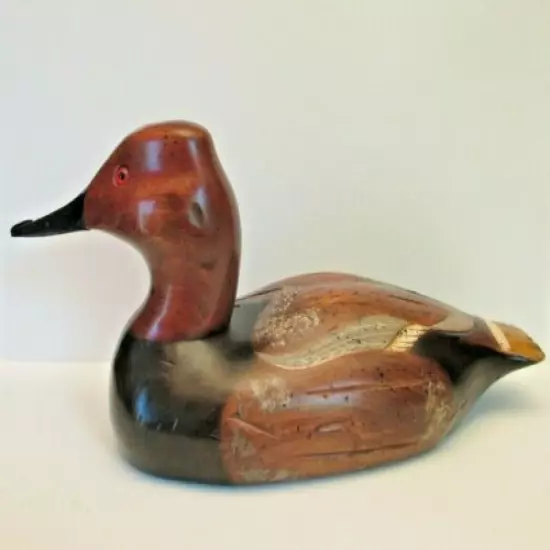 Canvasback 14" Carved Duck Decoy, Ken Hopkins 1982