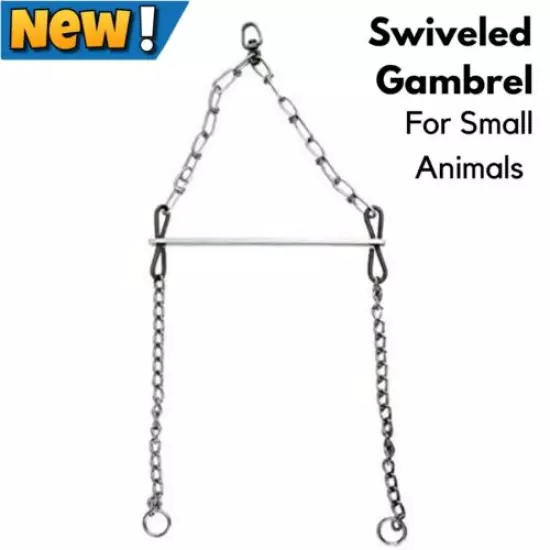 Hanging Swiveled Gambrel for Skinning Cleaning Small Animal Fox coyotes Coons