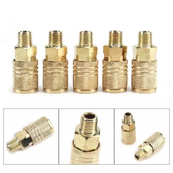 2/4/8Pcs 1/4'' NPT Brass Air Tool Couplers Accessories Quick Coupler Connector