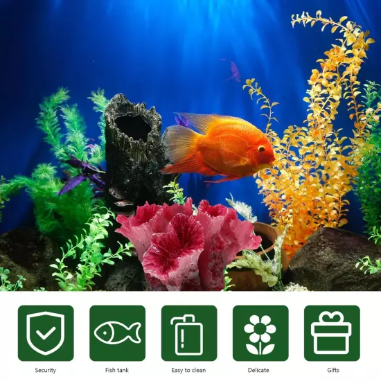 Fake Coral Decor - Aquarium Decorations Fish Tank Decorations Artificial Poly...