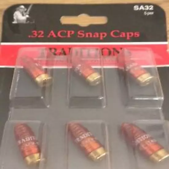 Traditions Snap Caps Plastic .32 ACP Pack of 6 # ASA32 New !