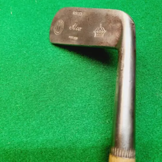 1930's Alex Taylor Straight Face Forged Antique Hickory Crown Golf Club Putter