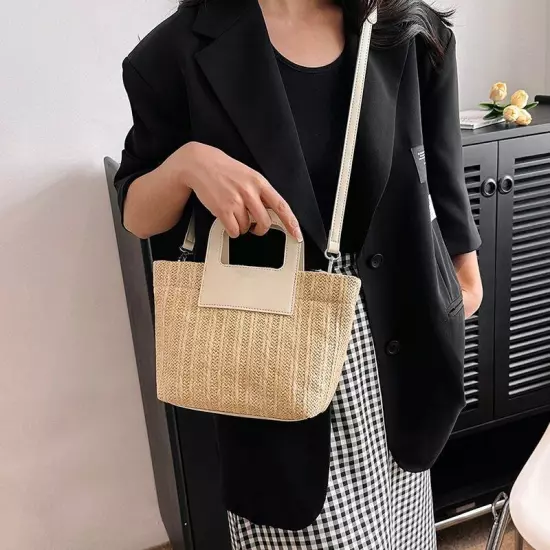 Straw Bags Women Summer Crossbody Bags Lady Travel Handbags Shoulder Bags