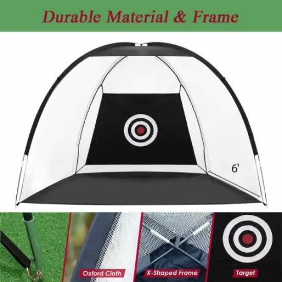 Morinome Golf Hitting Practice Nets, Foldable Golf Training Aid Indoor / Outdoor