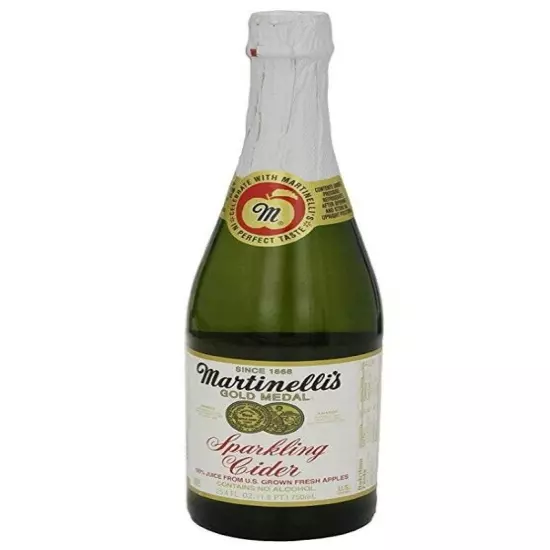 Martinelli's Gold Medal Sparkling Apple Cider Juice, 25.4 oz (8 Bottles)