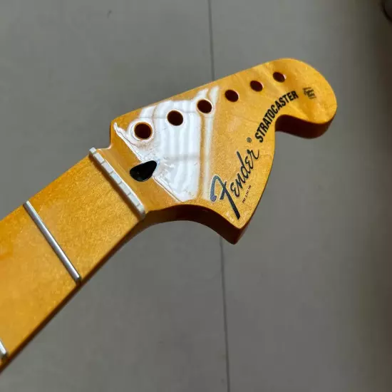 Yellow Maple 22 Fret Electric Guitar Neck For DIY Fender Strat Neck big head