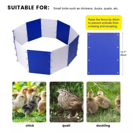 Chick Starter Kit Chicken Brooder Box for 15 Ducks Chicks Portable Coop & Chi...