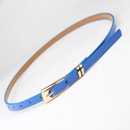 Fashion Women Lady Girl Skinny Waist Belt Thin Leather Narrow Waistband