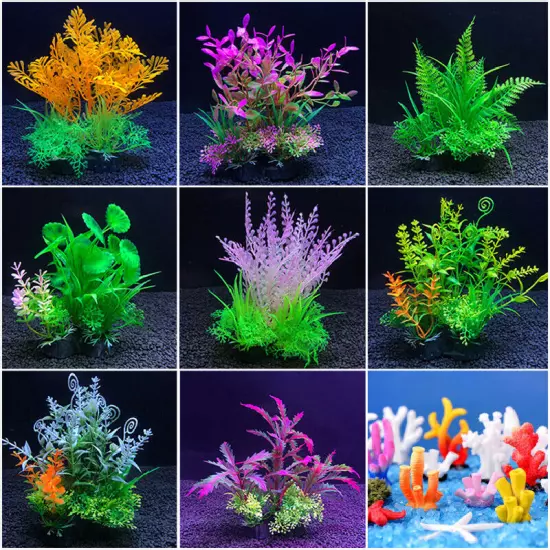 Artificial Aquarium Plants Decoration Fish Tank Water Plant Grass Ornament❥