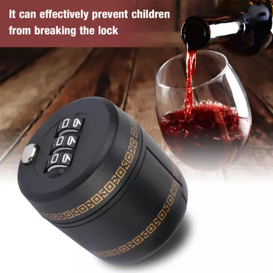 Zinc Alloy Wine Bottle Password Lock Three Digit Combination Pass Code Wine LLI