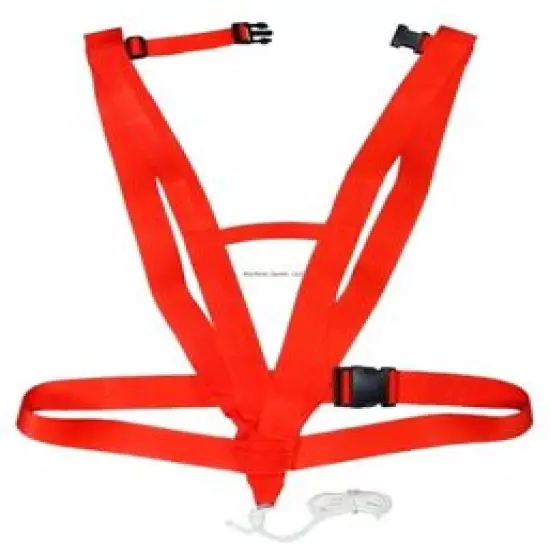 Hunters Specialties Deluxe Deer Drag Adjustable Safety Body Harness Orange 02019