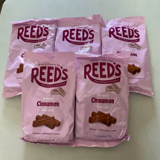 Reed’s Individually Wrapped Cinnamon Candy | Cinnamon Hard Candy 6.25oz Lot of 5