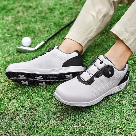 Professional Men's Golf Shoes Waterproof Non-Slip Outdoor Sneakers Walking Shoes