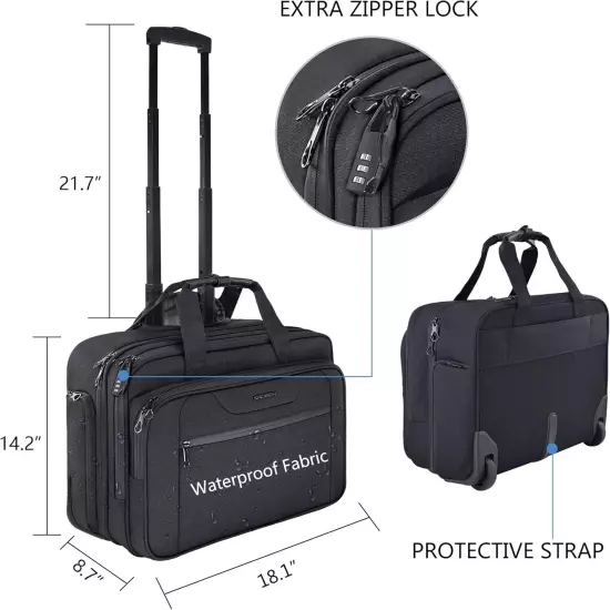 Kroser Travel / Carry-on Rolling Laptop Bag