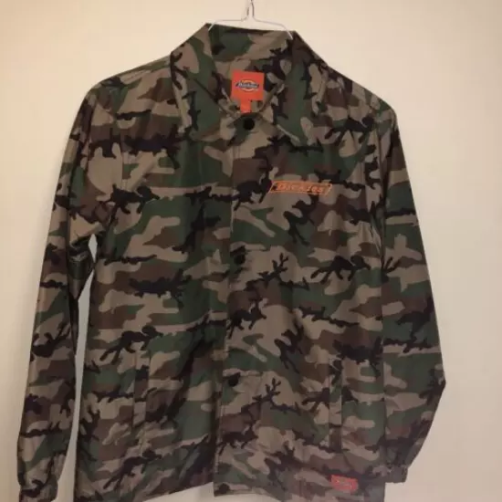 DICKIES Jacket CAMO MEDIUM Hunter Nylon RETRO ORANGE LOGO Skater Stylish RARE