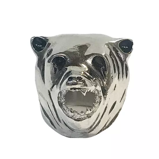 Stainless Steel Men’s Biker Style Ring Grizzly Bear Size 9.5 Heavy 23 Grams