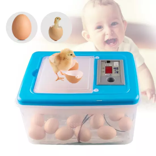 34 Eggs / Poultry Egg Incubator / Bird Parrot Eggs Brooder