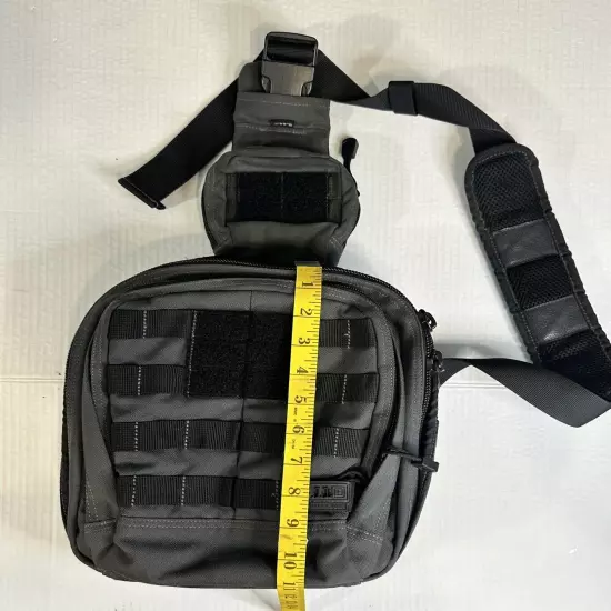 5.11 Tactical Rush MOAB 6 Sling Pack, 11L Double Tap, Gray Black 56963 Pre-owned