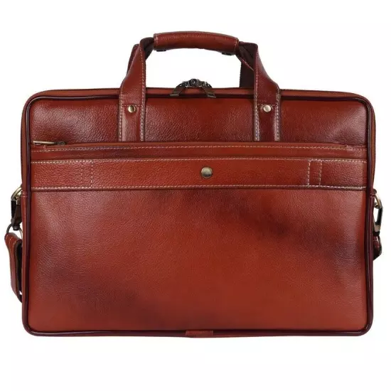 Men's genuine leather Laptop Briefcase Office Shoulder Bag Business Messenger