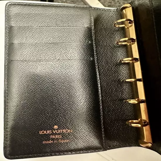 Louis Vuitton Epi Agenda PM Planner / Passport Cover - Black