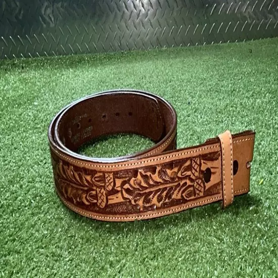 Double S Belt Collection Genuine Leather Belt No Buckle Mens 40 Western