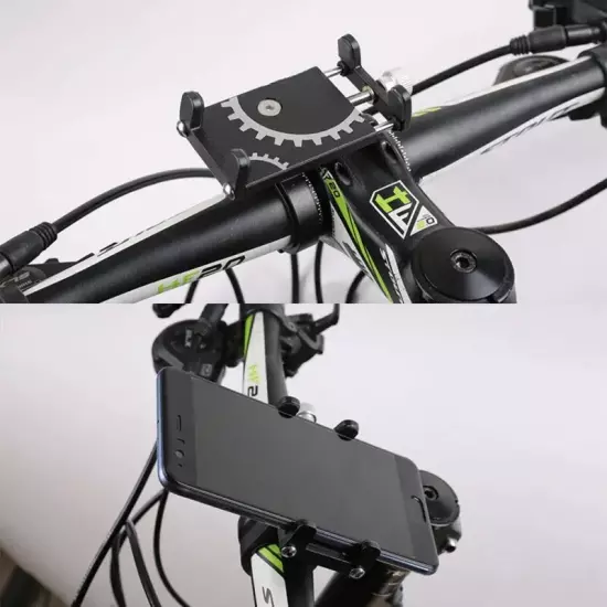 Bicycle Phone Holder Mount Mobile Cell GPS Metal Riding MTB Motorcycle Stand Br