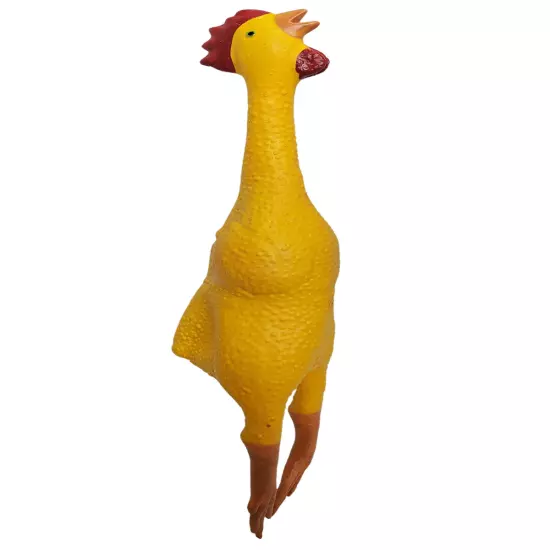 Deluxe Rubber Chicken Vinyl Yellow Prop 21" Funny Accessory Squeak Gag Gifts