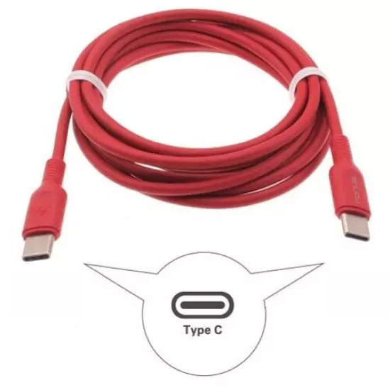 For Samsung Galaxy Z Fold6 - USB-C to Type-C Red 6ft Long Cable PD Fast Charger