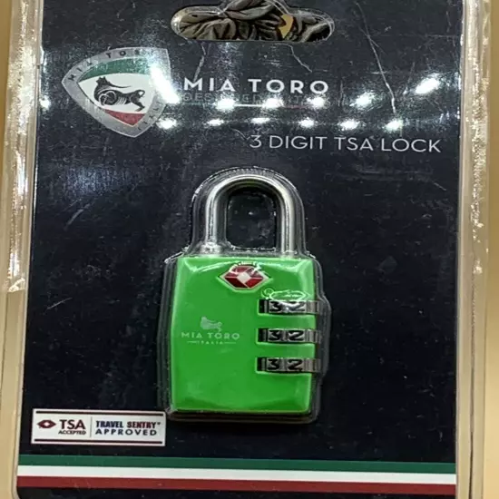 MIA TORO GREEN 3 DIGIT TSA LOCK NWT