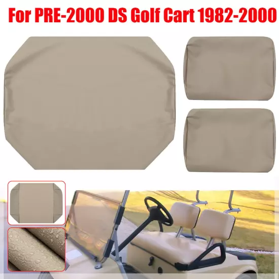 3X Club Car Front Seat Cover Chair Leather For PRE-2000 DS Golf Cart 1982-2000