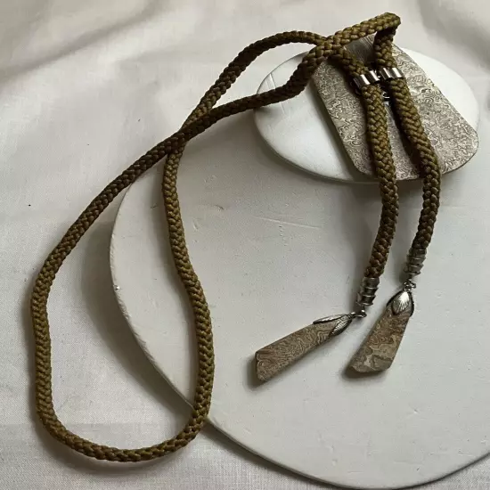 Vintage Genuine Stone Bolo Tie