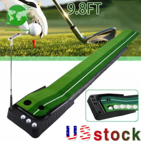 9.8FT Golf Practice Putting Mat Training Green Grass USA