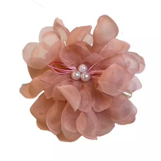 Women Large Chiffon Flower Bow Hair Claw Clip Hairgrip Hair Clamp Jaw Barrettes/