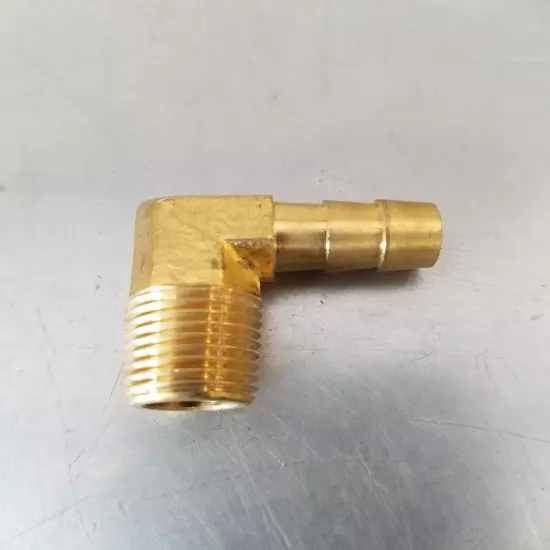 B-HB3109-06-04 3/8 HOSE BARB ELBOW X 1/4 MALE NPT Brass Pipe Fitting