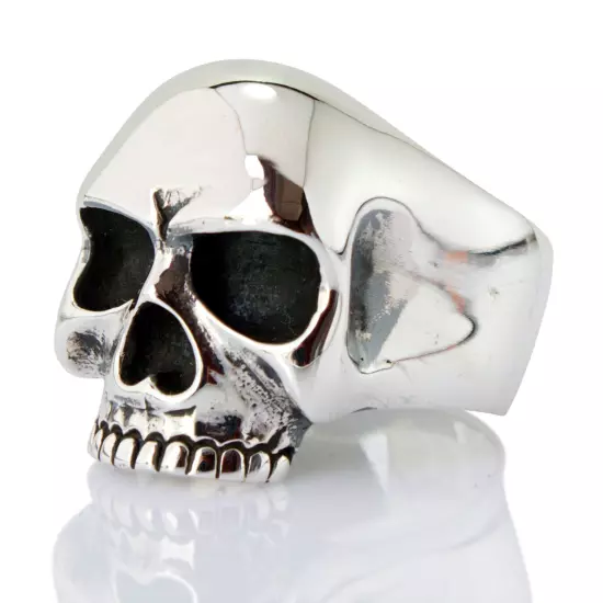 KEITH RICHARDS SKULL RING 925 STERLING SILVER MEN'S NEW BIKER ROCKER GOTHIC