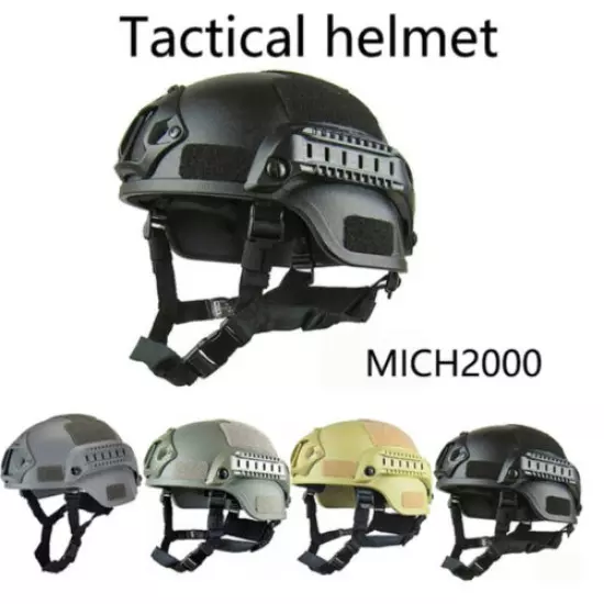 Tactical Airsoft Paintball Mility Protective SWAT Fast Helmet Com ❤A