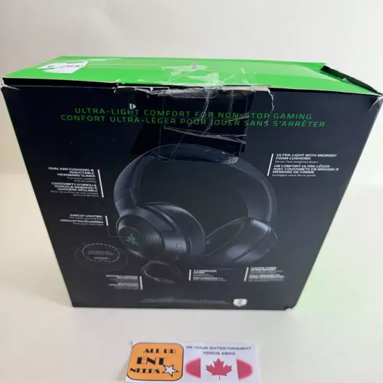 Razer Kraken X USB Ultralight Gaming Headset- Integrated Audio Controls - For PC