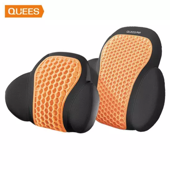 QUEES Joe's Auto Products 24 Years Honeycomb Headrest Lumbar √φ Support C1W9