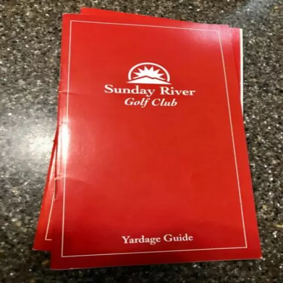 SUNDAY RIVER GOLF CLUB Yardage Book Course Guide Newry Maine Excellent condition