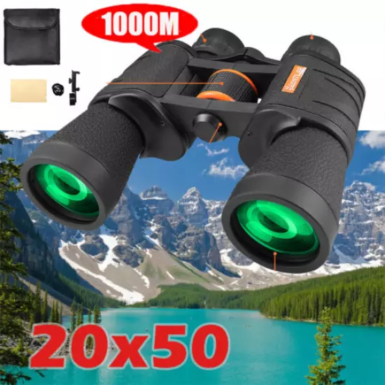 20x50 Binoculars BAK4 Prism FMC Lens HD Professional Telescope for Bird Watching