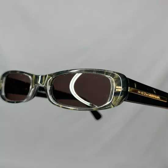 Dolce & Gabbana Sunglasses DG537S 140 Black/Gold Sparkly Frames Designer Unisex